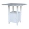 International Concepts Rectangle 20 in W, 38 in L, 36 in H, Wood, White/Chalk Antiqued K128-3638-S86-202-2 - alternate 7